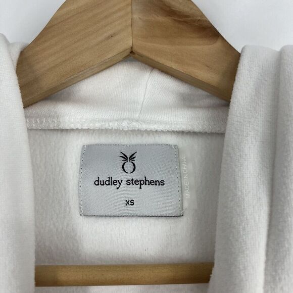 Dudley Stephens Sweatshirt Size XS White Hendrie Hoodie Terry Fleece Pullover - Picture 4 of 8